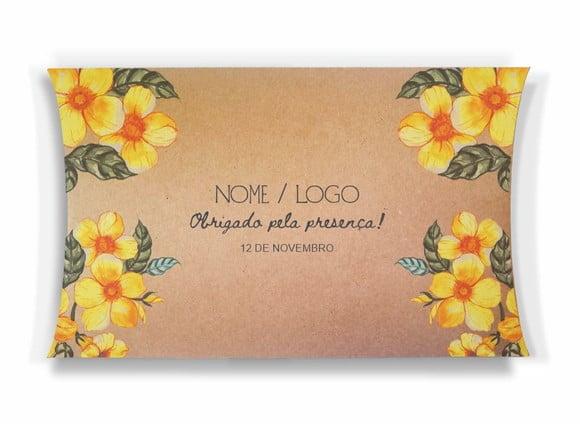 Caixa Travesseiro / Almofada Personalizada. Floral Mod42