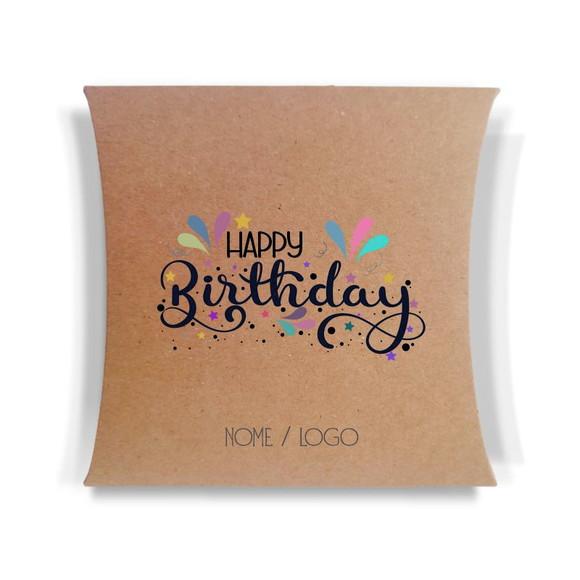Caixa Travesseiro / Almofada Personalizada. Happy. Mod33