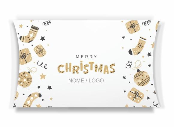 Caixa Travesseiro / Almofada Personalizada. Natal. Mod96