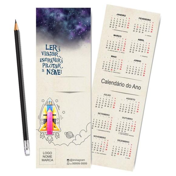 Card com Lápis e Borracha ou Caneta, Personalizado. M004.