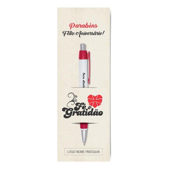 Card com Lápis e Borracha ou Caneta, Personalizado. M017