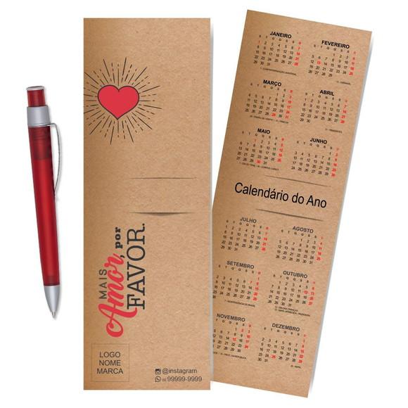 Card com Lápis e Borracha ou Caneta, Personalizado. M047