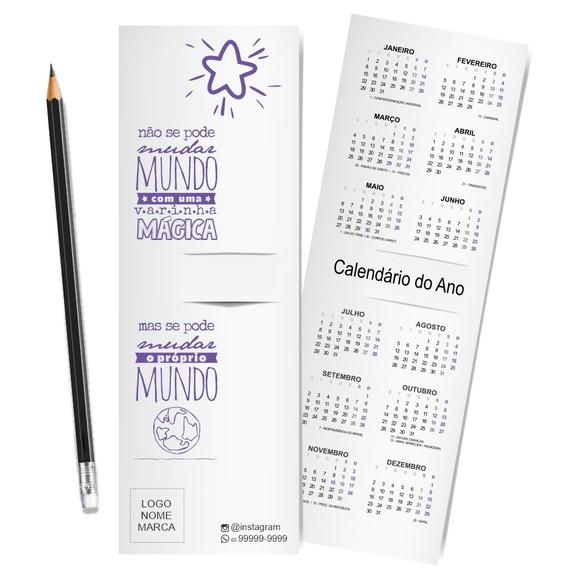 Card com Lápis e Borracha ou Caneta, Personalizado. M053