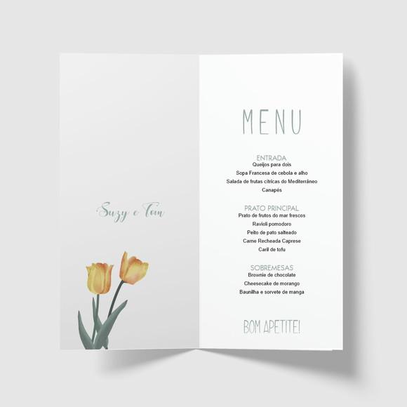Cardápio / Menu Personalizado Casamento e Festas