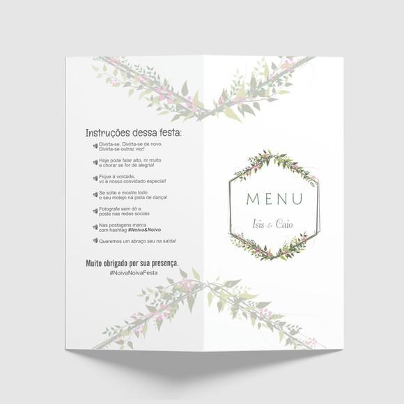 Cardápio / Menu Personalizado Casamento e Festas
