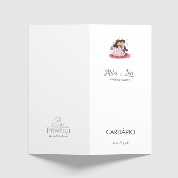Cardápio / Menu Personalizado Casamento e Festas