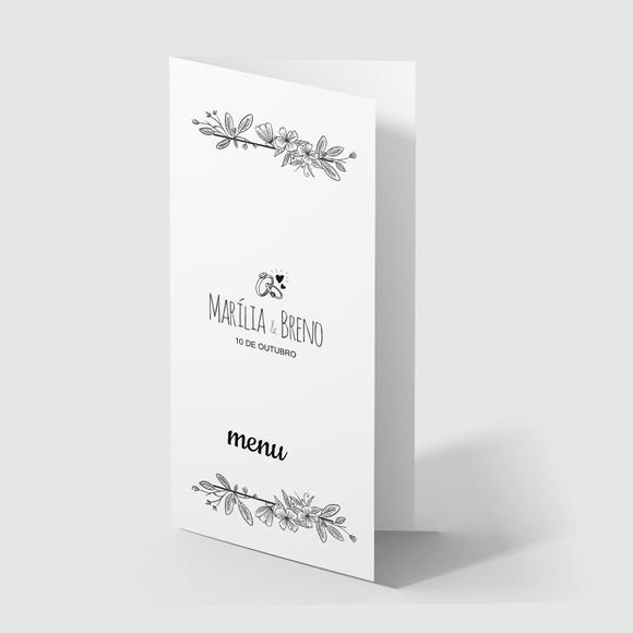 Cardápio / Menu Personalizado Casamento e Festas
