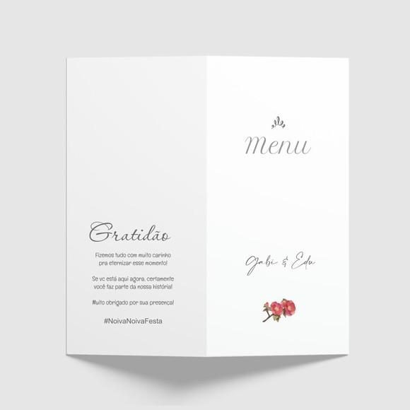 Cardápio / Menu Personalizado Casamento e Festas