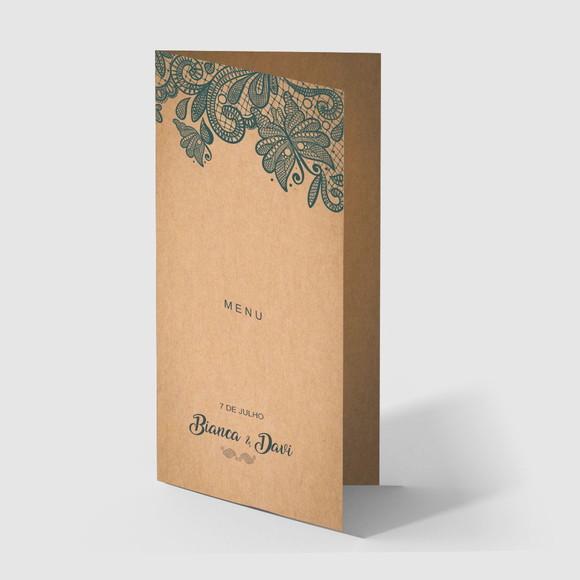 Cardápio / Menu Personalizado Casamento e Festas