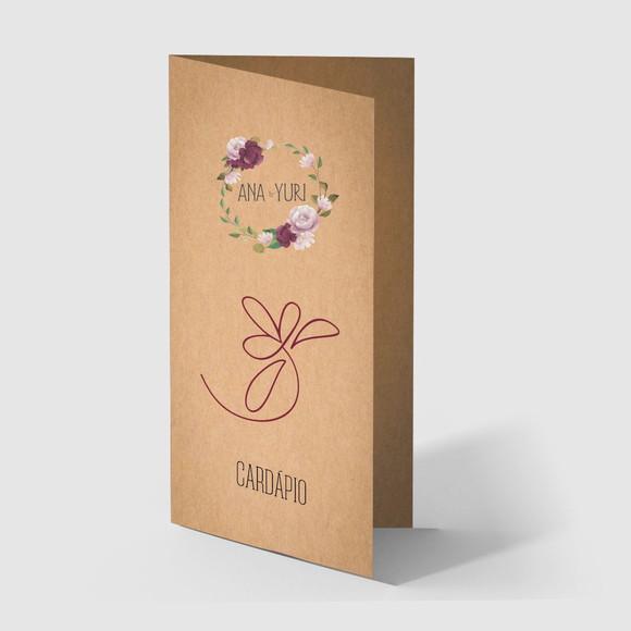 Cardápio / Menu Personalizado Casamento e Festas