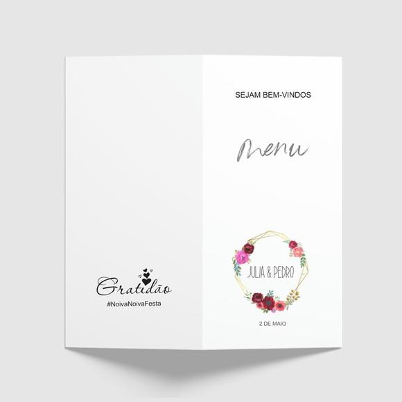 Cardápio / Menu Personalizado Casamento e Festas