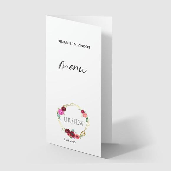 Cardápio / Menu Personalizado Casamento e Festas