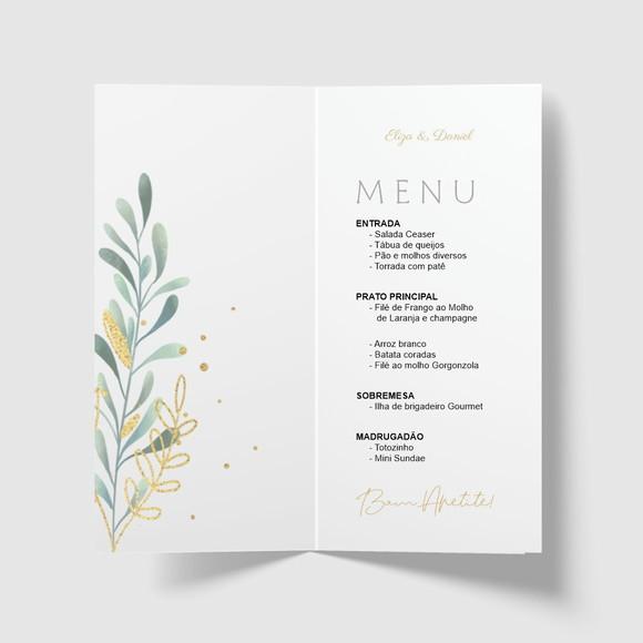 Cardápio / Menu Personalizado Casamento e Festas