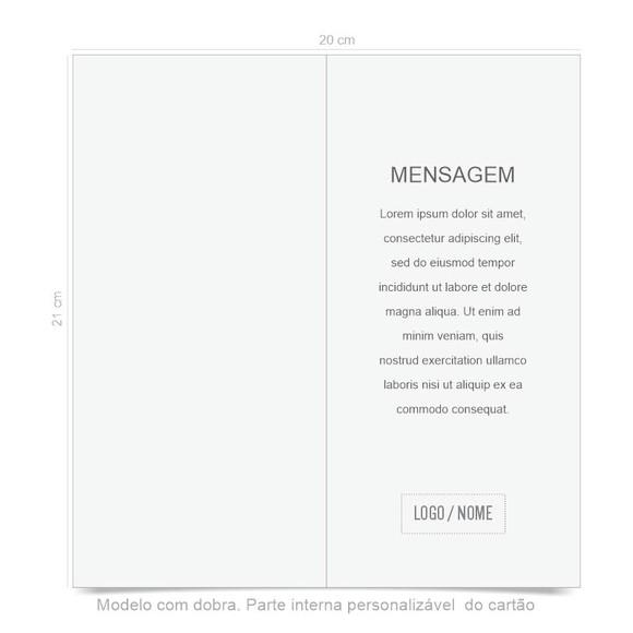 Cartão de Aniversário Personalizado. 10x21cm. Pct. c/ 12un