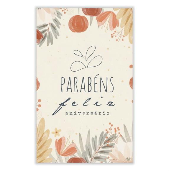 Cartão de Aniversário Personalizado. 12x19cm. Pct. c/ 12un