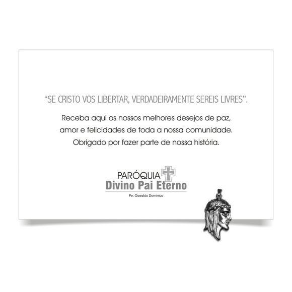 CARTÃO DE FELICITAÇÕES PERSONALIZADO + PINGENTE + ENVELOPE.