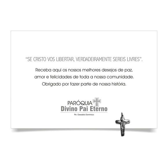 CARTÃO DE FELICITAÇÕES PERSONALIZADO + PINGENTE + ENVELOPE.