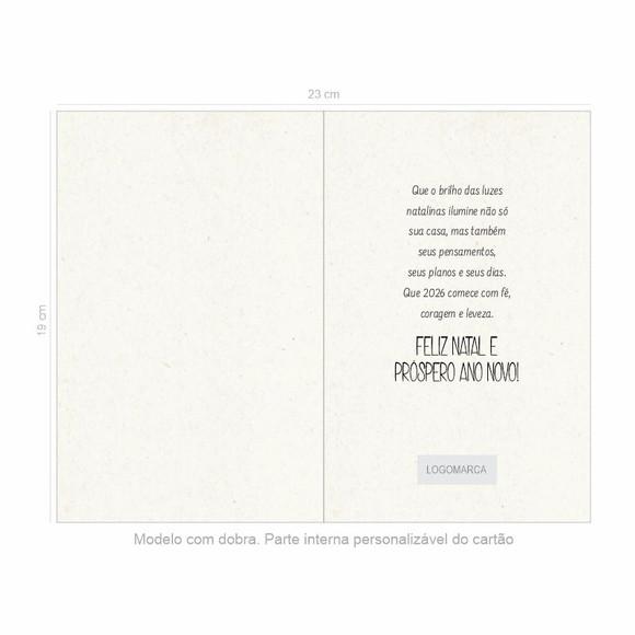 Cartão de Natal Person. com Dobra, Reciclado + Cor 40-007