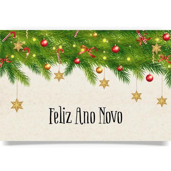 Cartão de Natal Person. com Dobra, Reciclado + Cor 40-008