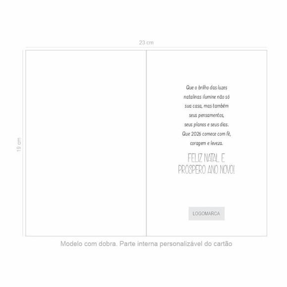 Cartão de Natal Person. Cor com Dourado Hotstamp 30-032