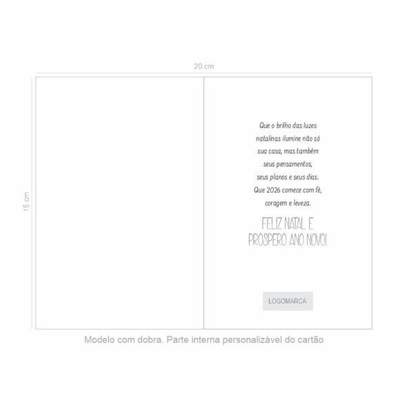 Cartão de Natal Personalizado com Dobra