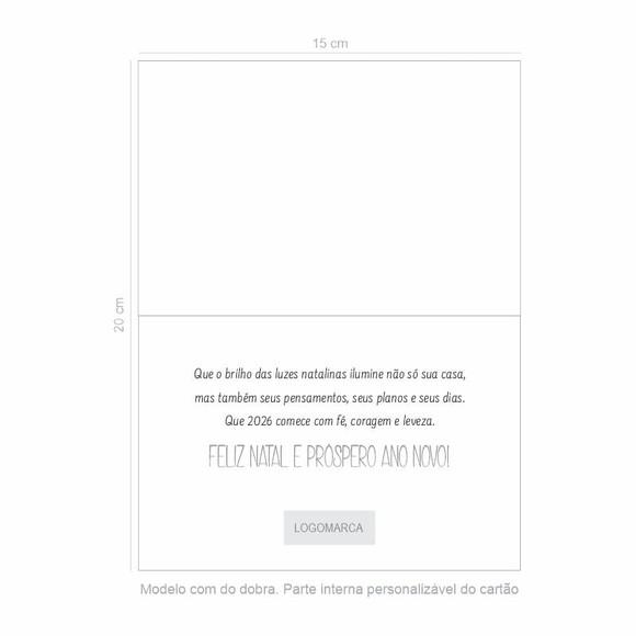 Cartão de Natal Personalizado com Dobra