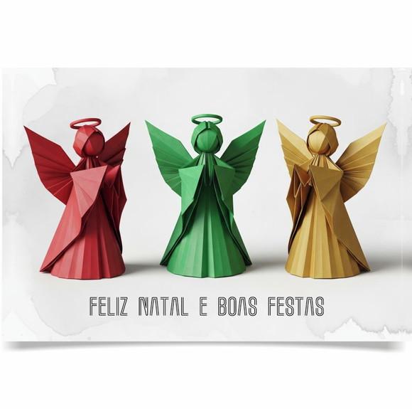 Cartão de Natal Personalizado com Dobra