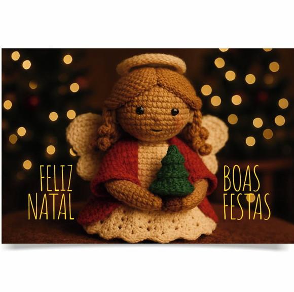 Cartão de Natal Personalizado com Dobra