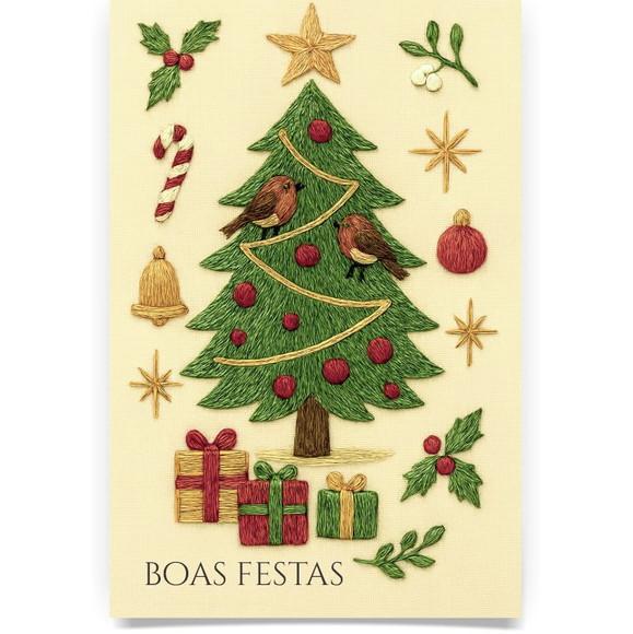 Cartão de Natal Personalizado com Dobra