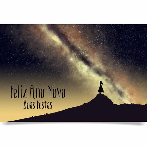 Cartão de Natal Personalizado com Dobra