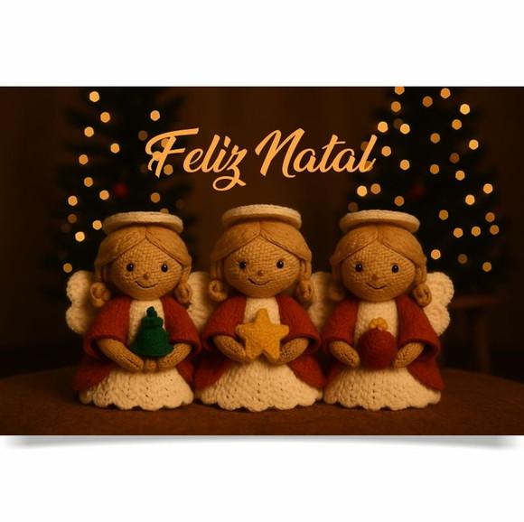 Cartão de Natal Personalizado com Dobra