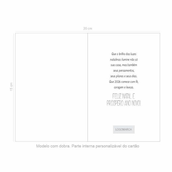 Cartão de Natal Personalizado com Dobra 20-012