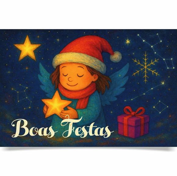 Cartão de Natal Personalizado com Dobra 20-015