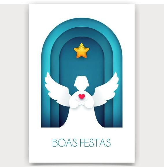 Cartão de Natal Personalizado com Dobra 20-052