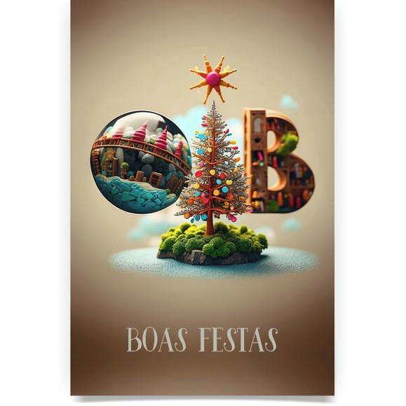 Cartão de Natal Personalizado com Dobra Oab