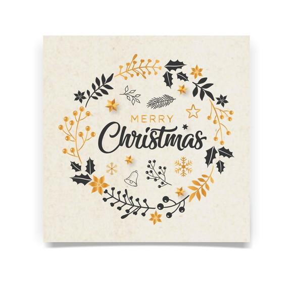 Cartão de Natal Quadrado Personalizado Reciclado 41-002