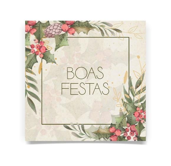 Cartão de Natal Quadrado Personalizado Reciclado 41-008