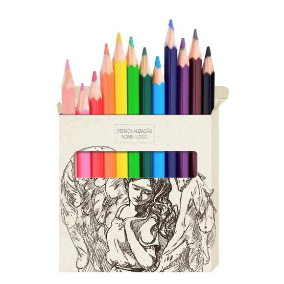 Cartão de Pintar + Lápis de Cor, Personalizados. Angelical.