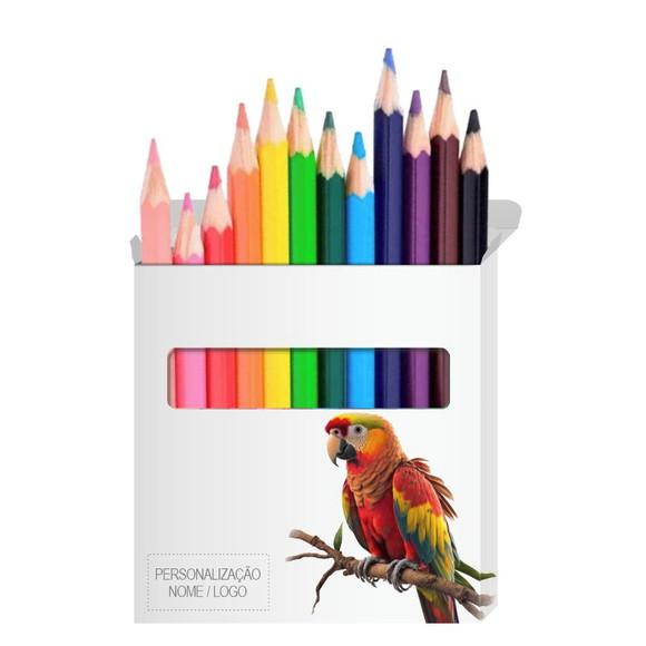 Cartão de Pintar + Lápis de Cor, Personalizados. Arara.
