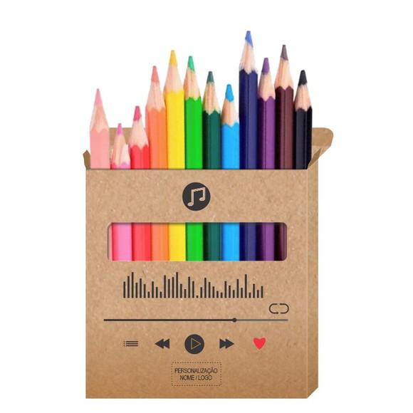 Cartão de Pintar + Lápis de Cor, Personalizados. Tocador.