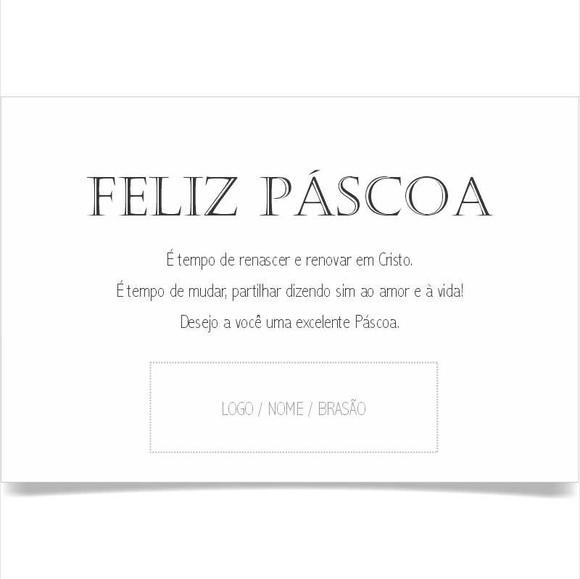 Cartão Feliz Páscoa, personalizado