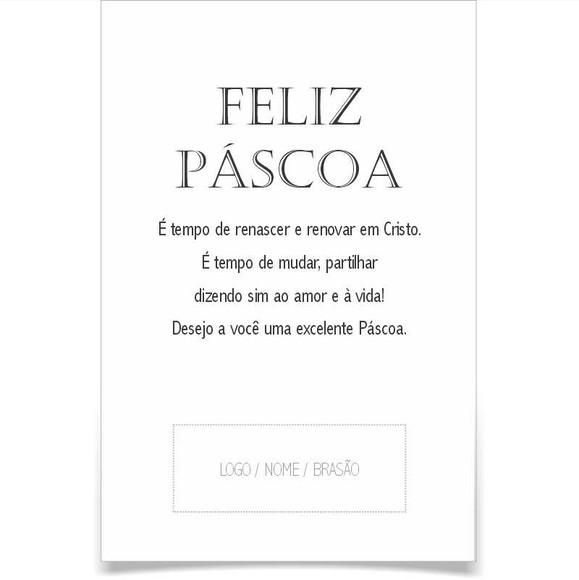 Cartão Feliz Páscoa, personalizado