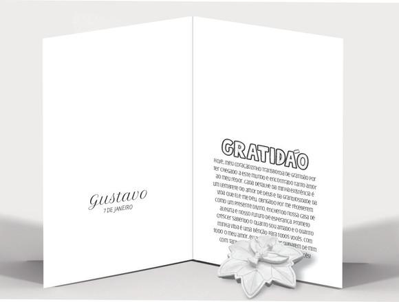 Cartão Maternidade Person c/ Aplique Mandala Div Esp Santo