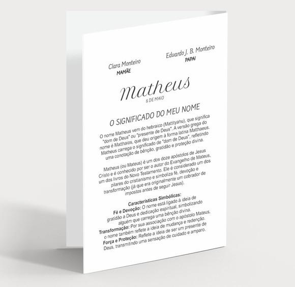 Cartão Maternidade Person, c/ Aplique Divino Espírito Santo