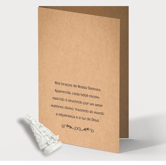 Cartão Maternidade Personalizado c/ Aplique Nsra. Aparecida.