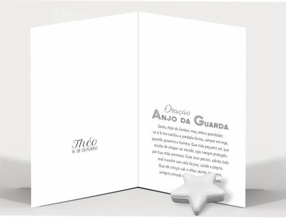 Cartão Maternidade Personalizado c/ Aplique Sabonete Estrela