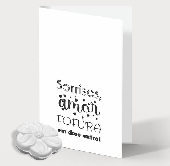Cartão Maternidade Personalizado c/ Aplique Sabonete Flor