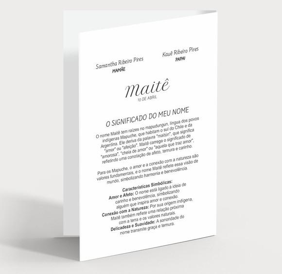 Cartão Maternidade Personalizado c/ Aplique Sabonete Flor
