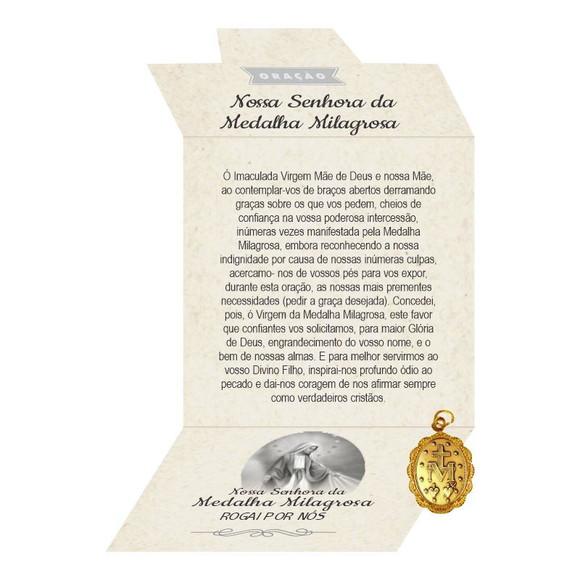 Cartão Person. + Medalhinha De N. Sra. Da Medalha Milagrosa