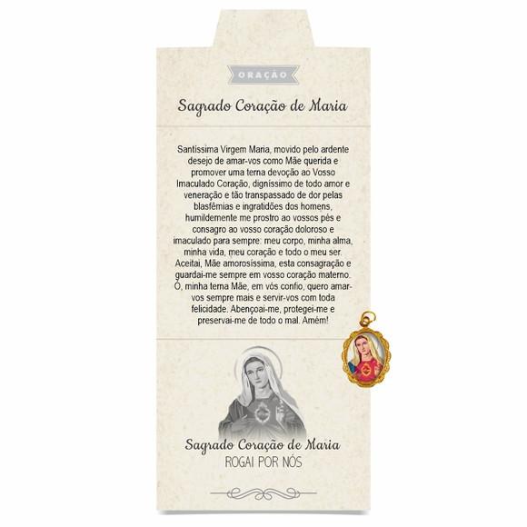 Cartão Person. + Medalhinha do Sagrado Coração de Maria